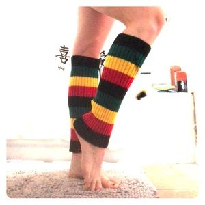 Leg Warmers - Rasta Colored